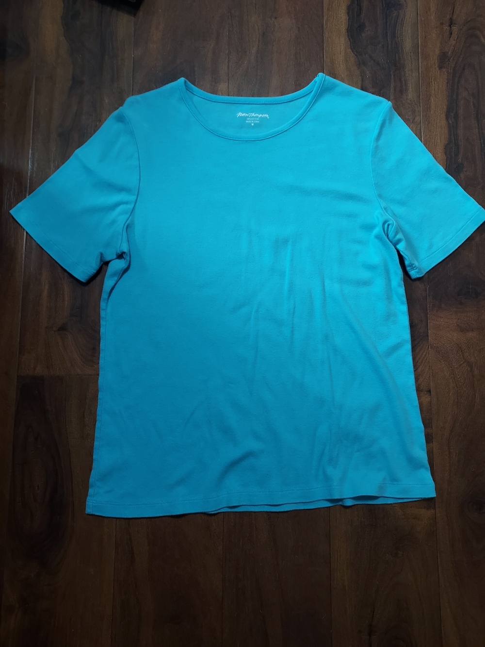 Norm Thompson Turquoise Crewneck Tee